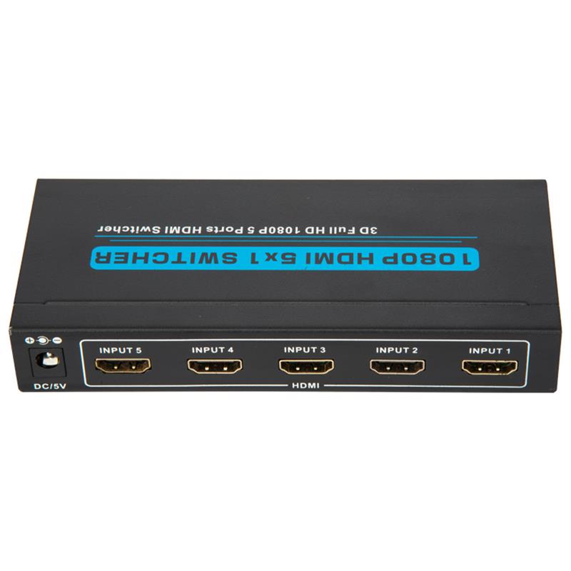 V1.3 HDMI 5x1 kapcsoló támogatja a 3D Full HD 1080P-t