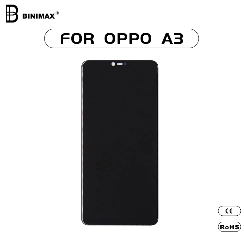 Mobiltelefon LCD- k képernyője A BINIMAX helyettesítési kijelző OPPO A3 mobiltelefonhoz