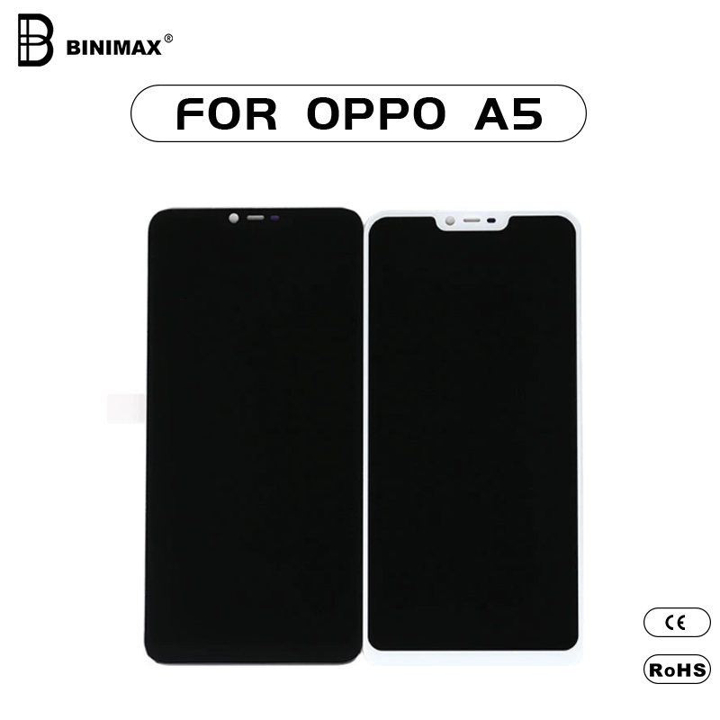 Mobiltelefon LCD- k képernyője A BINIMAX helyettesítési kijelző OPPO A5 mobiltelefonhoz