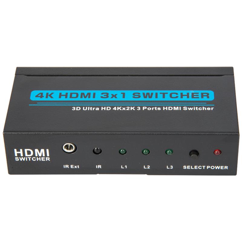 V1.4 4K/30Hz HDMI 3x1 Swither Support 3D Ultra HD 4K*2K/30Hz