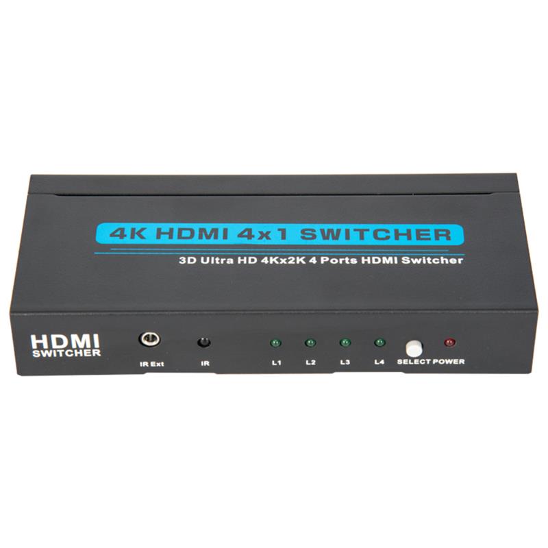 V1.4 4K / 30Hz HDMI 4x1 kapcsoló támogatja a 3D Ultra HD 4K * 2K / 30Hz-et