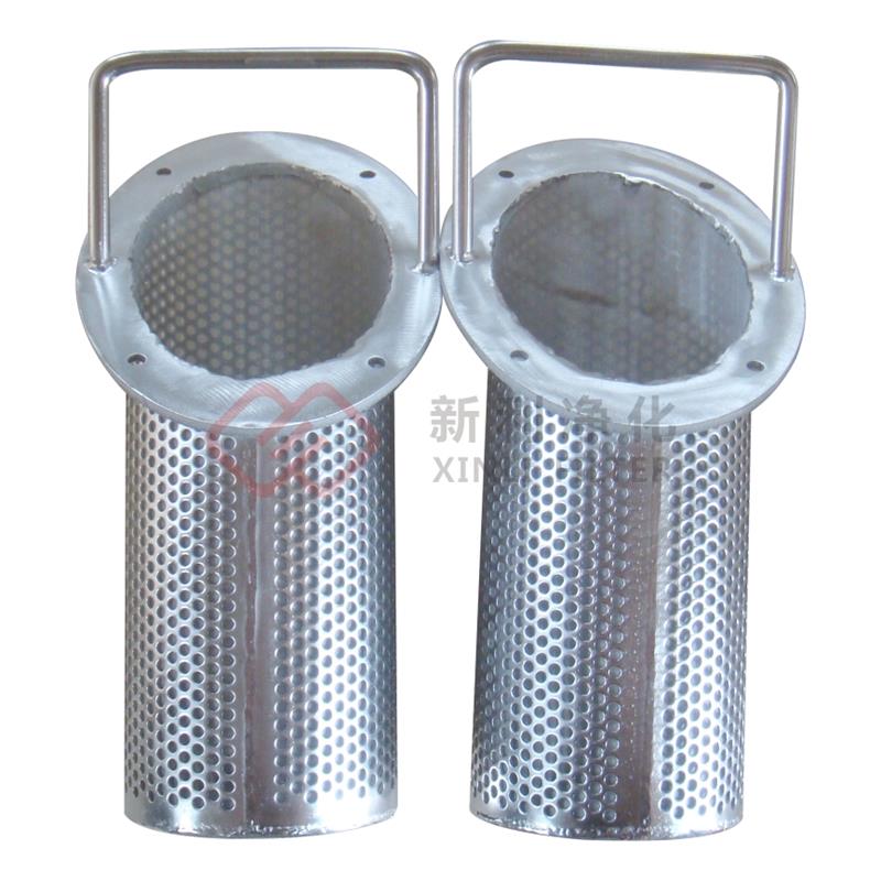 304 316L Rozsdamentes acél perforált lemez szinterelt drótháló szűrőkosár
