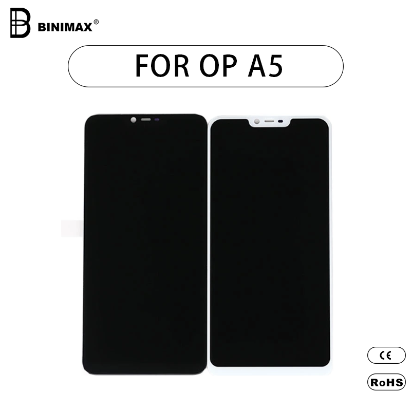 Mobiltelefon LCD- k képernyője A BINIMAX helyettesítési kijelző OPPO A5 mobiltelefonhoz