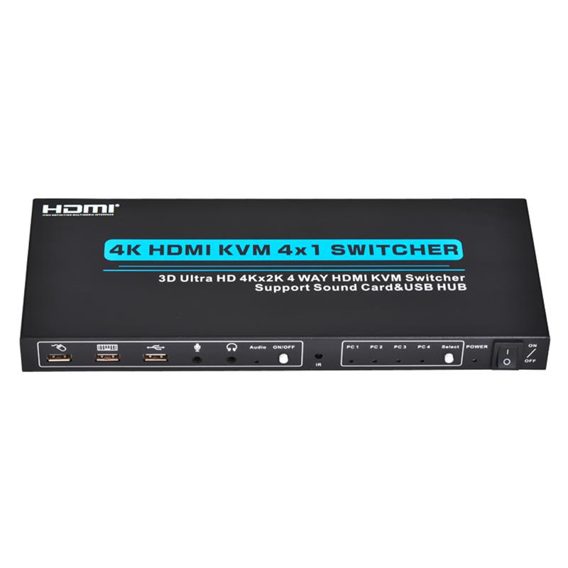 V1.4 HDMI KVM 4x1 Swithcher Support 3D Ultra HD 4Kx2K/30Hz