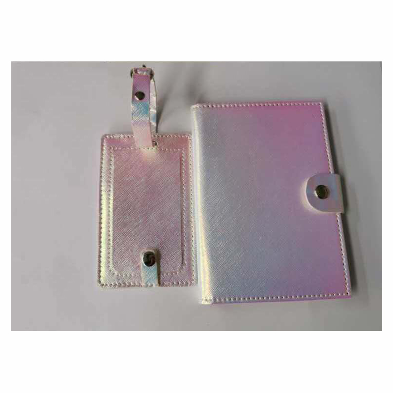 PU bőrszínű poggyászcímke és útlevél