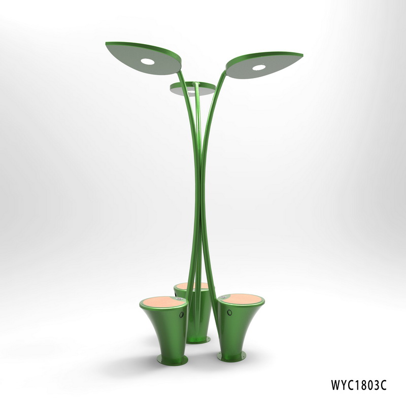 Horganyzott acél napenergia kiváló minőségű kültéri pad