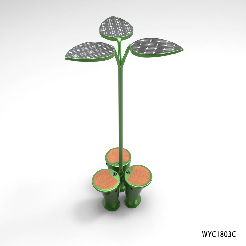 Horganyzott acél napenergia kiváló minőségű kültéri pad