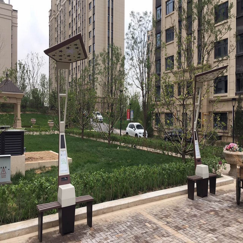 USB töltés Intelligens Wifi legújabb formatervezési kerti pad napelemmel