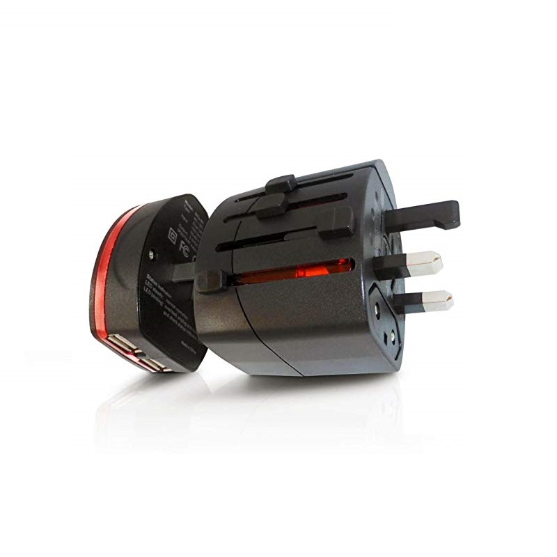 Karácsonyi ajándékok, Universal Travel Adapter, 2 USB Best Eladó Premium for Traveling Gift