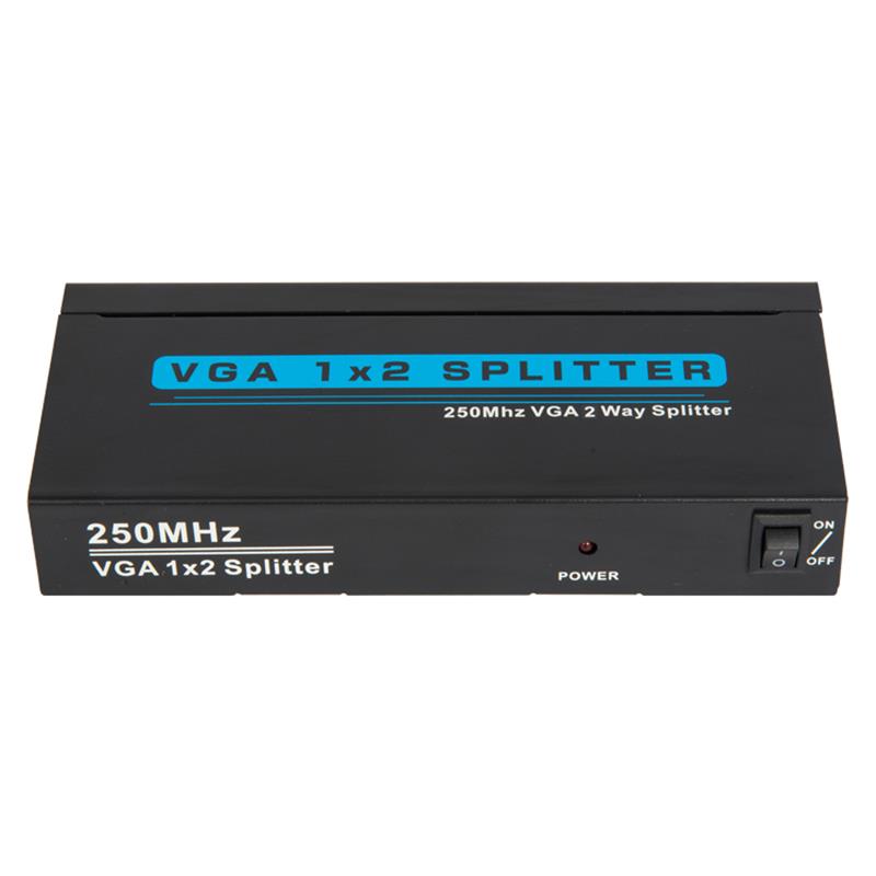 250MHz kétirányú VGA 1x2 Splitter támogatás 1080P