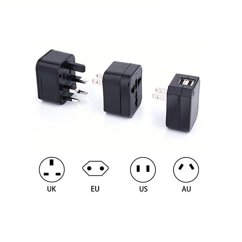 Születésnapi ajándék, promóciós ajándék \/ esküvői ajándék \/ ajándékcikk üzleti ajándék Dual USB smart plug 4 in 1 utazási adapter ajándékkészlet