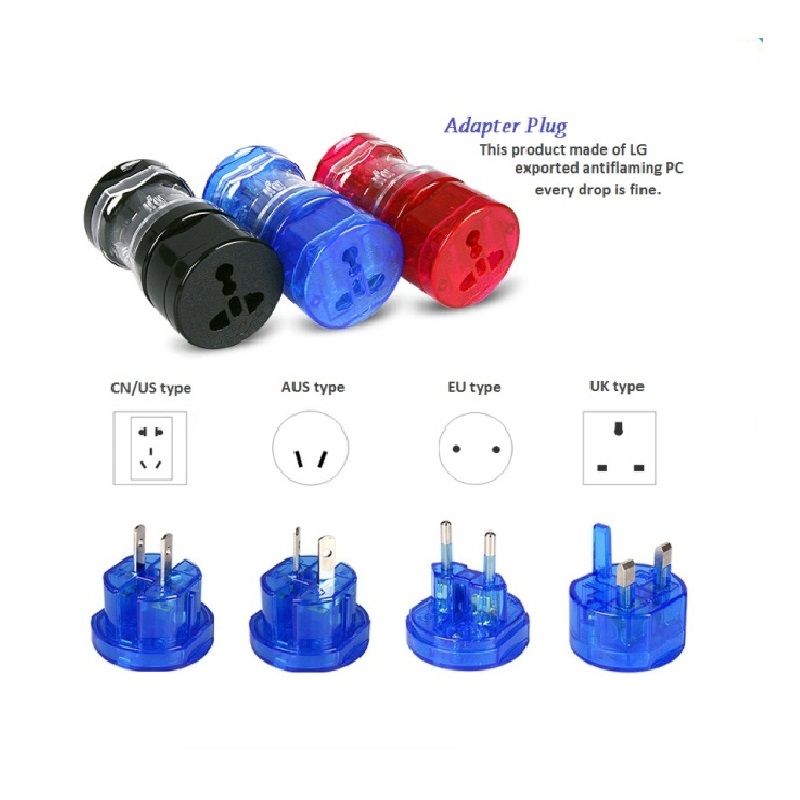 RRTRAVEL 301 prémium utazási adapter usb porttal, univerzális dugasz adapterrel, nemzetközi csatlakozóval [USA Egyesült Királyság EU AU] 6 darabos készlet