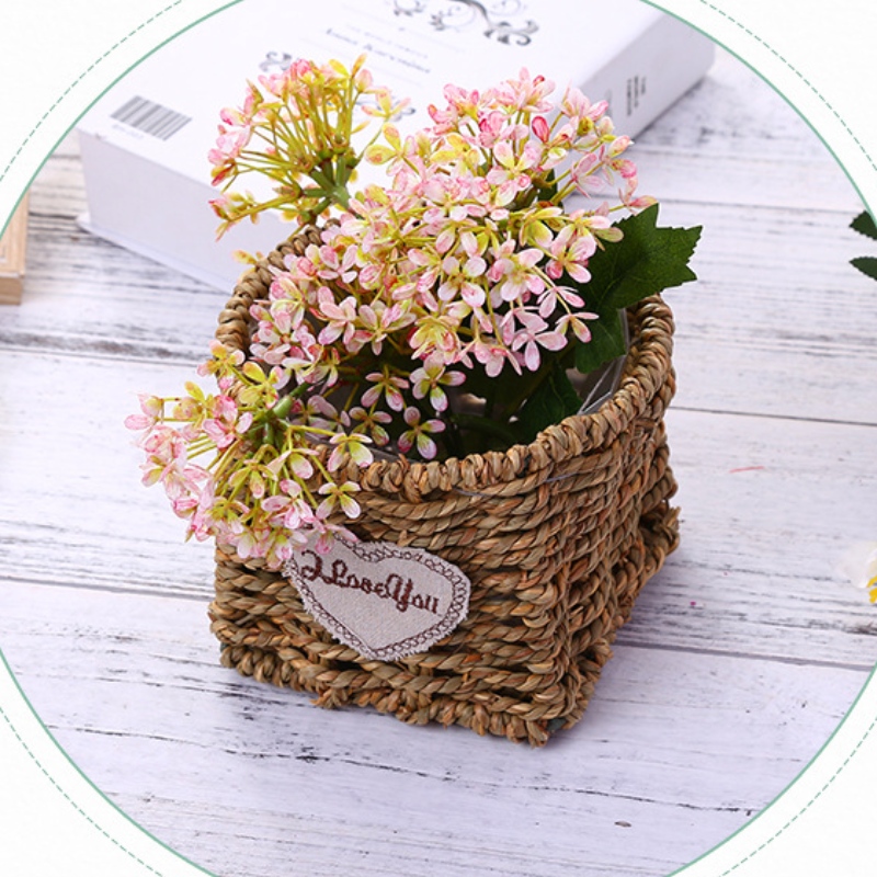 Virágos lakberendezési kosár