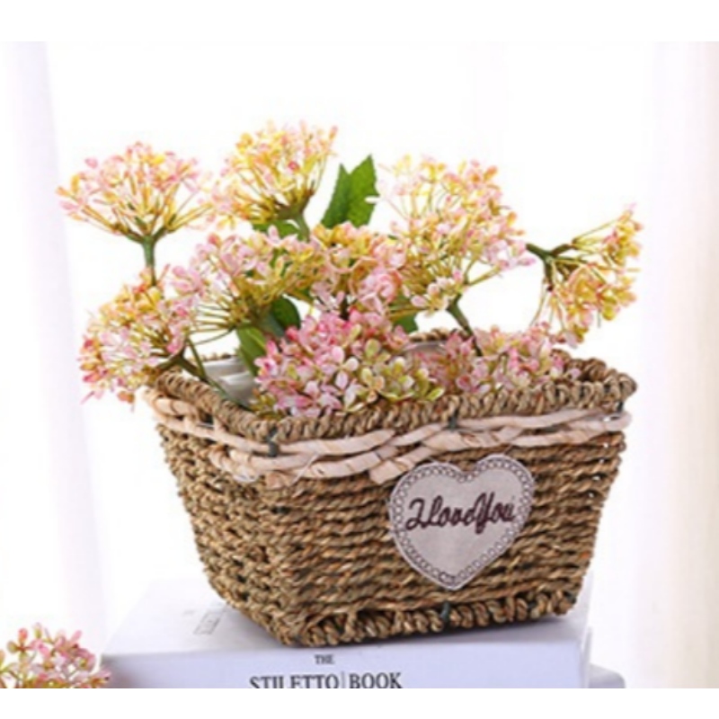 Virágos lakberendezési kosár
