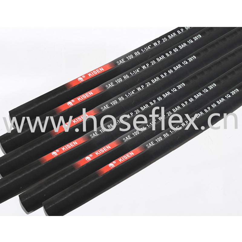 SAE 100 R6 \/ EN854 R6 Hidraulikus tömlő Magasnyomású gumi tömlő