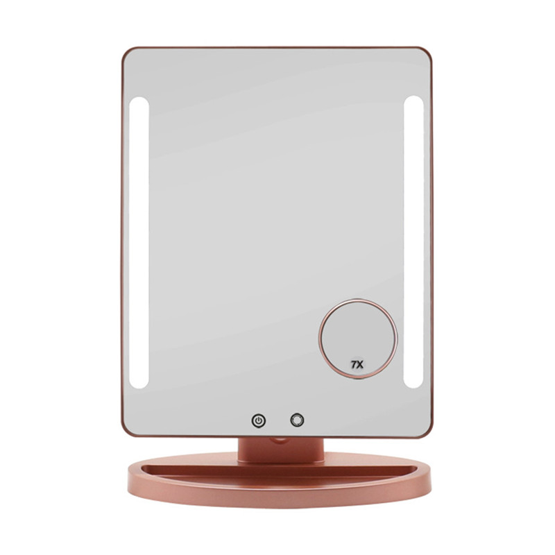 LED hálószoba smink tükör tompító fényű 5X 7X nagyító tükörrel