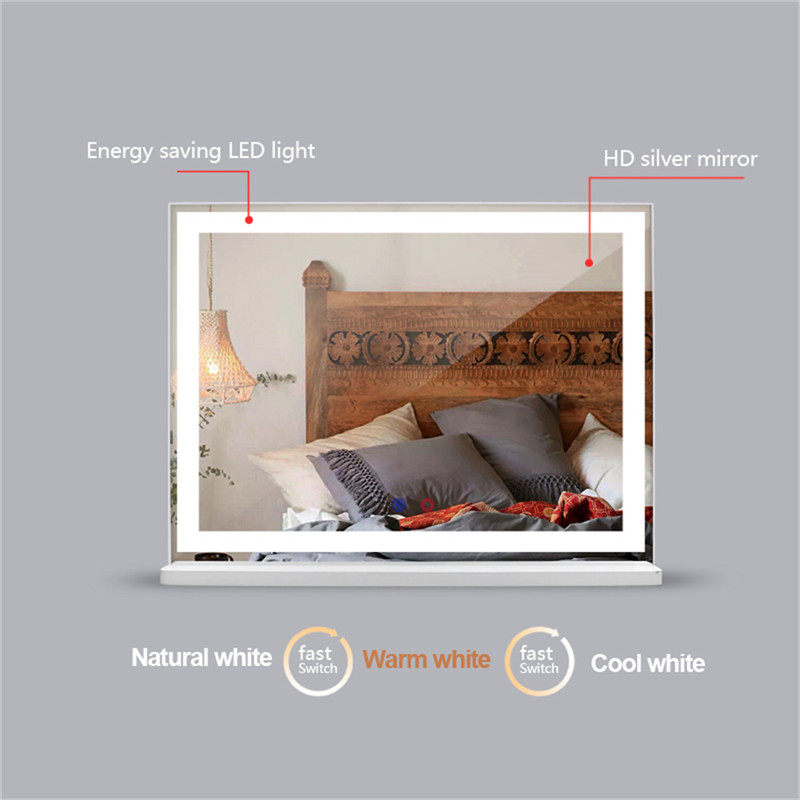 Érintsd meg a képernyő- sminket Vanity Dressing Table Lighted Mirror