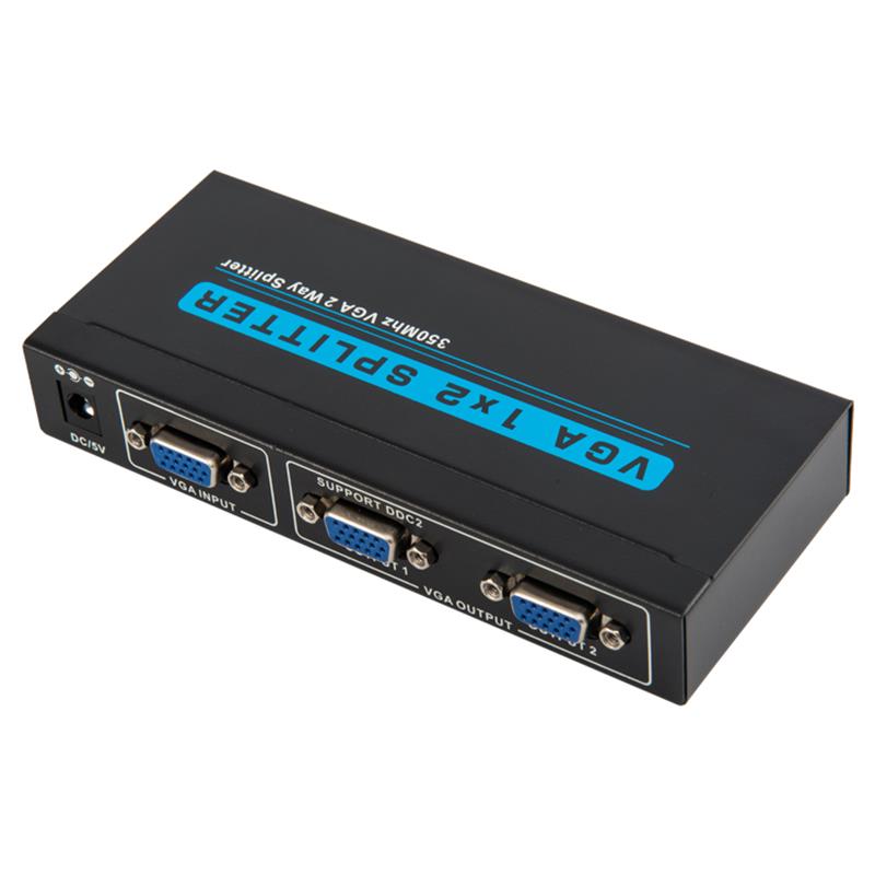 350MHz kétirányú VGA 1x2 Splitter támogatás 1080P