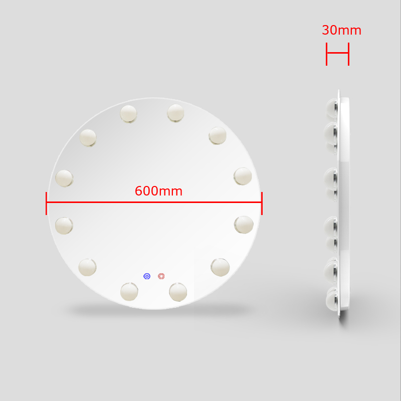 Kerek Shape Asztali Style Illumináált Tollat Hollywood Vanity Mirror