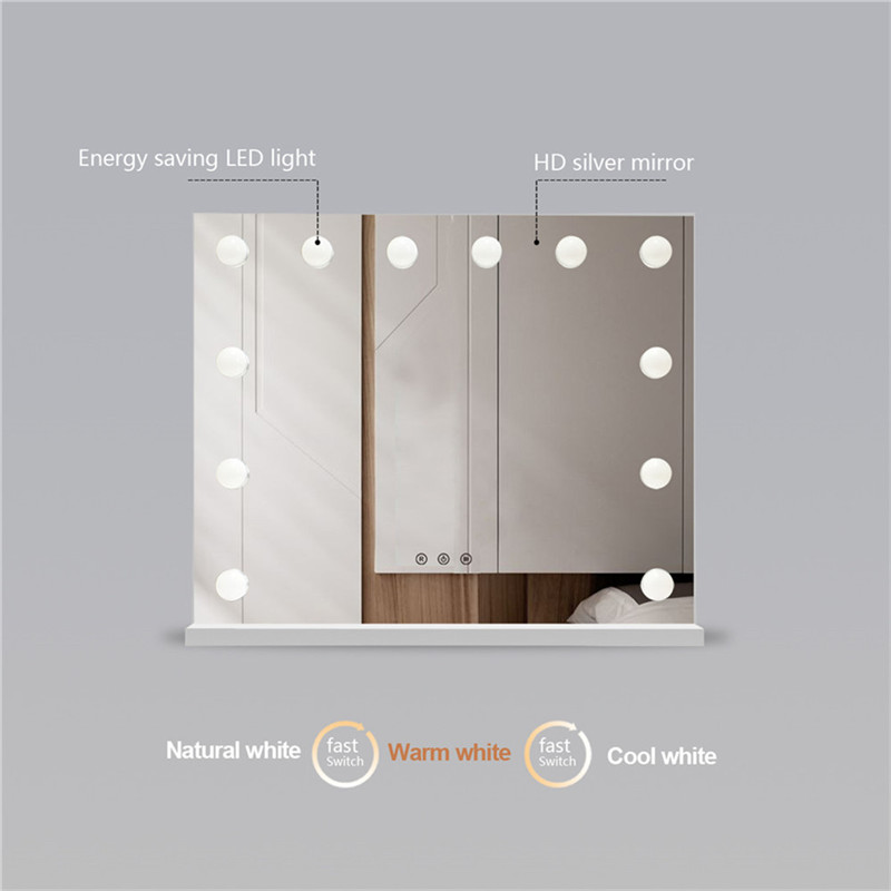 A hálóterem könnyed, állványos LED, kozmikus tükör, Dimmable Bulbs smink, Vanity Hollywood Mirror.