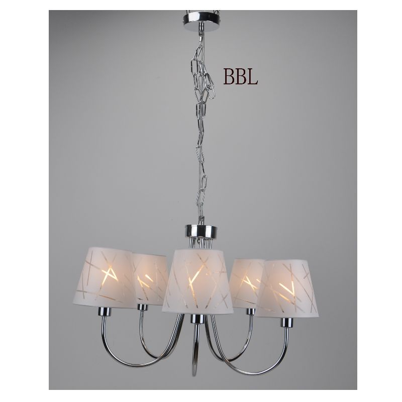 Függőlámpa 5 db szövet árnyalattal