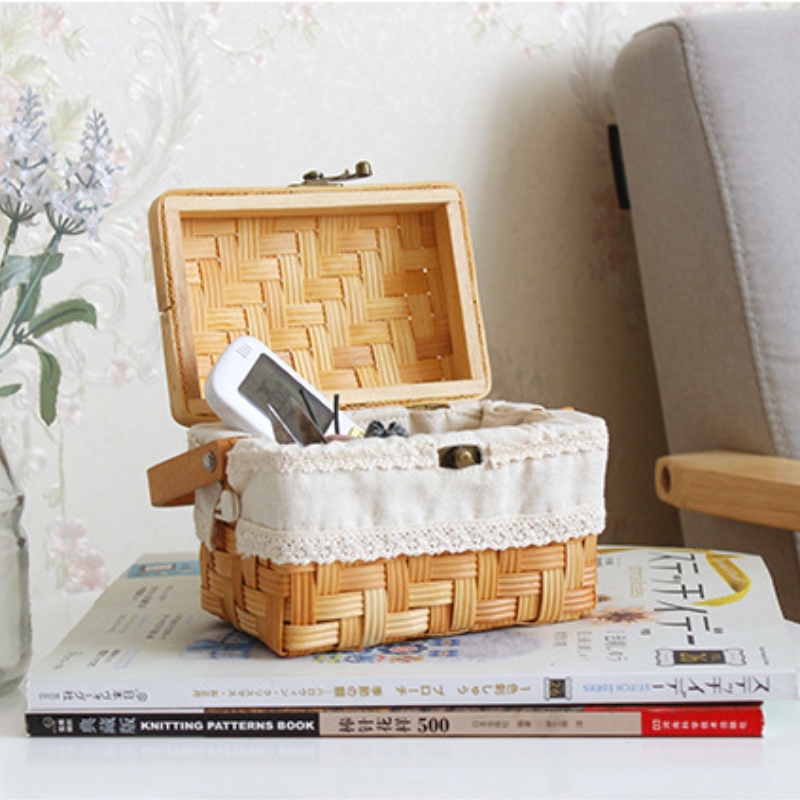 Fa borítással szőtt kosár