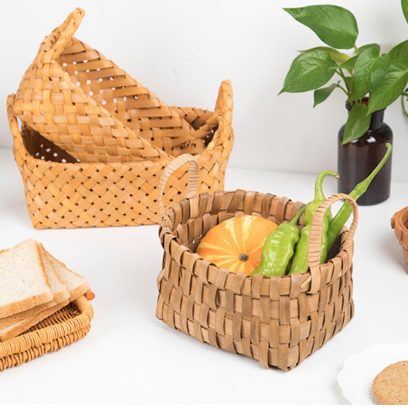 Házi díszítő fa- tálca fogantyúval