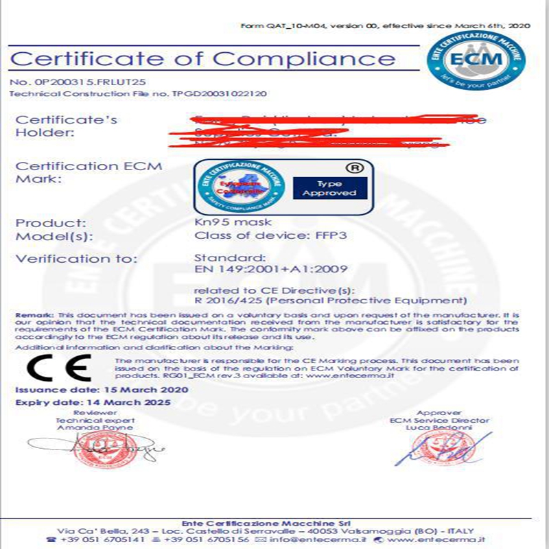 N95 Légzésgátló részecskék Légzőpor maszk