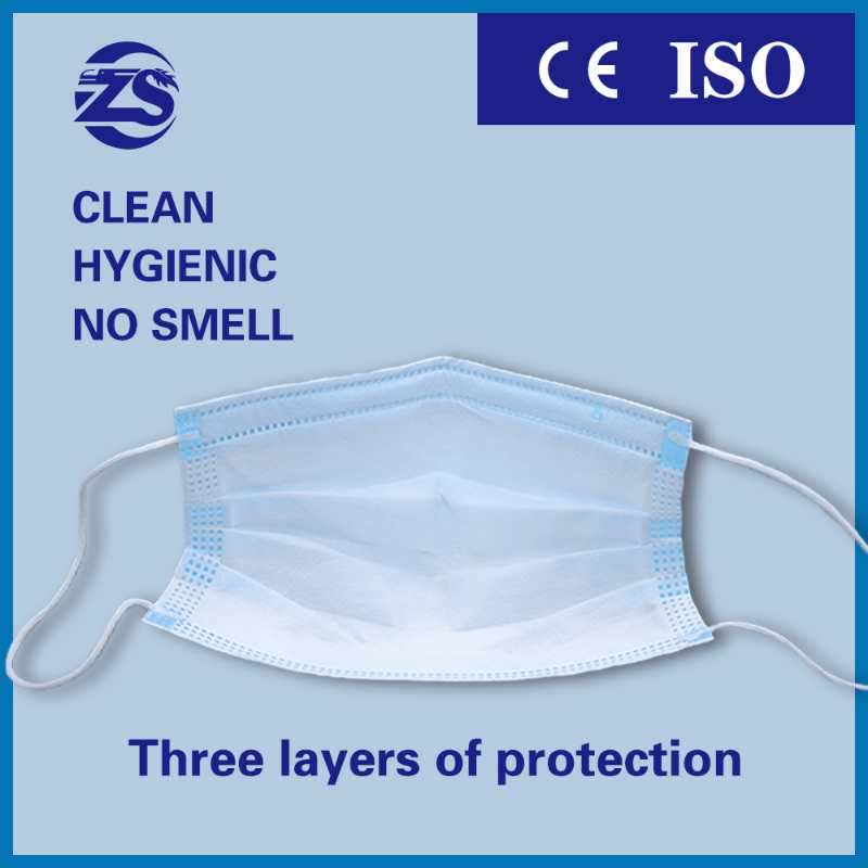 3 rétegű, egyszer használatos fülbevaló orvosi sebészeti arcmaszk