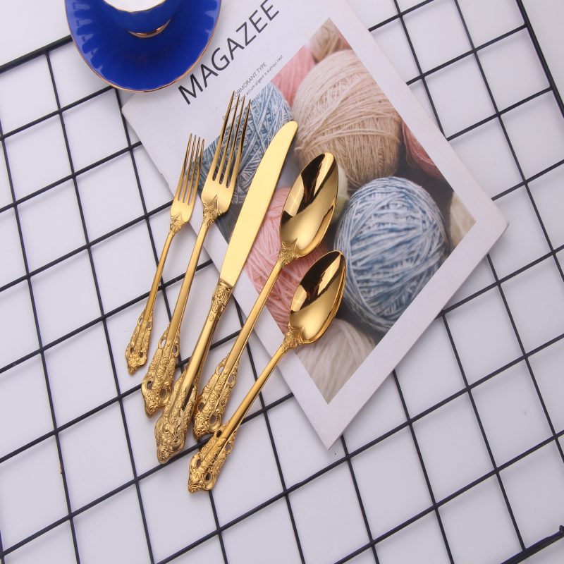 modern evőeszközkészlet inox nagykereskedelem esküvői 18\\/10 rozsdamentes acélból készült evőeszközkészlet