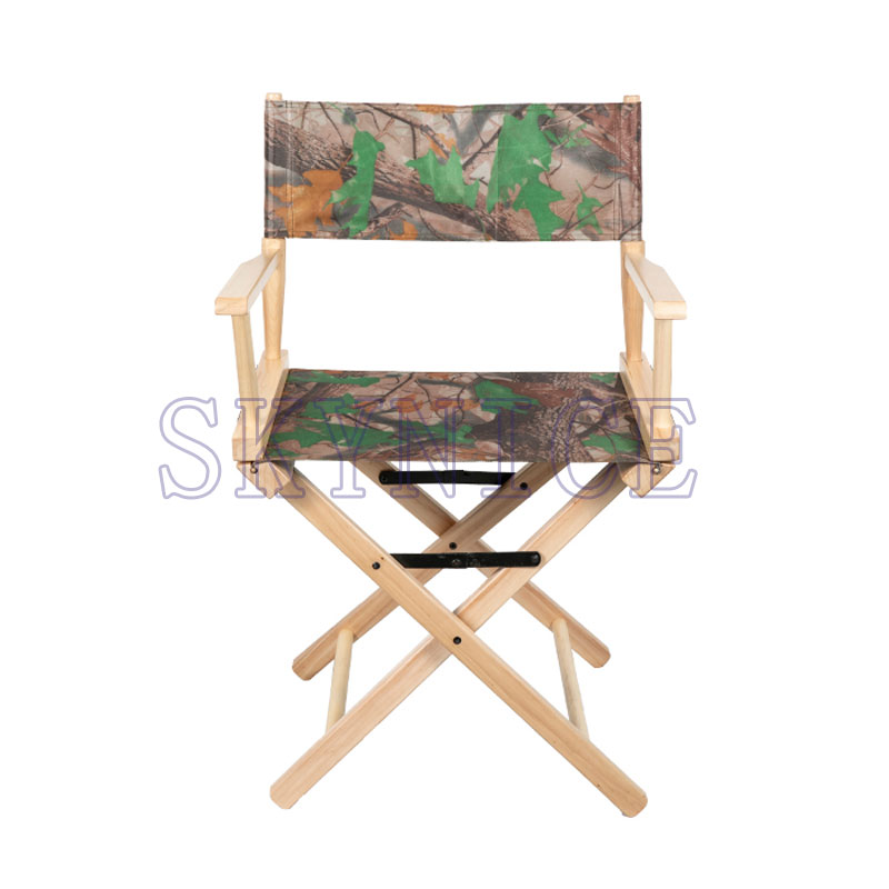 Kartámaszú, hordozható ülés, testreszabható, összecsukható, fából készült rendező szék