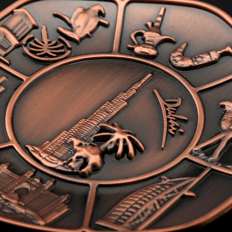 Fém Dubai szuvenír hűtőmágnes