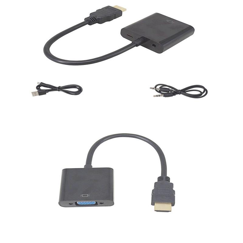 1080P HDMI VGA 15cm Cable 3.5mm audio,Micro USB töltésre