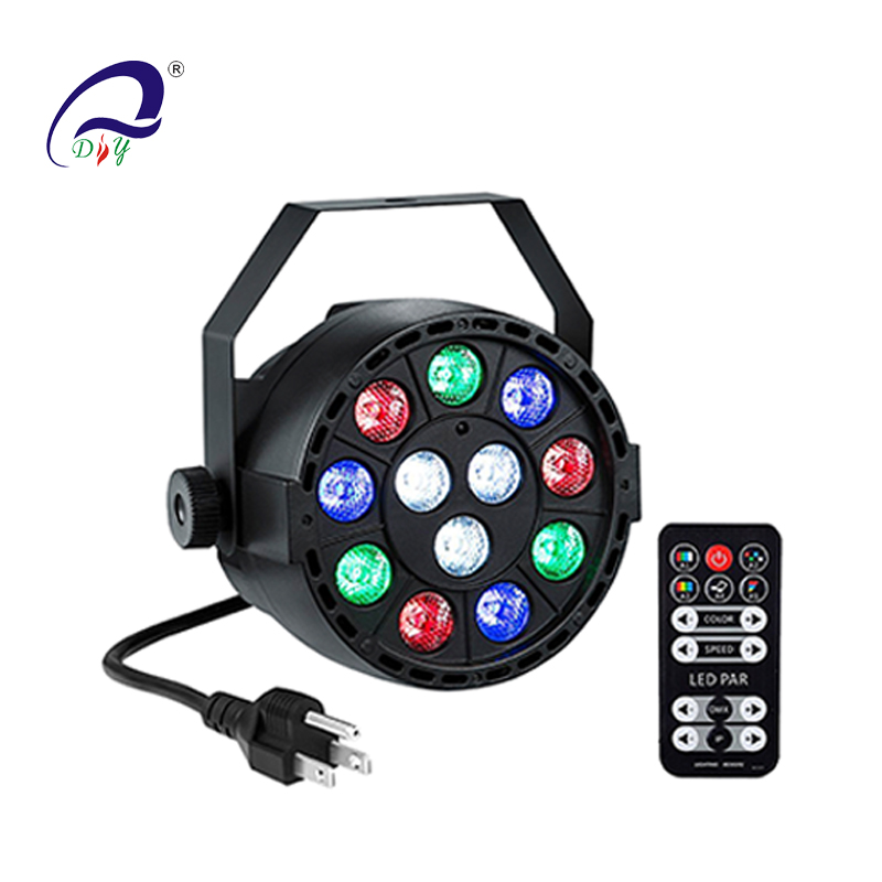 PL99 12PCS Mini LED Par Light Plastic Body for Disco