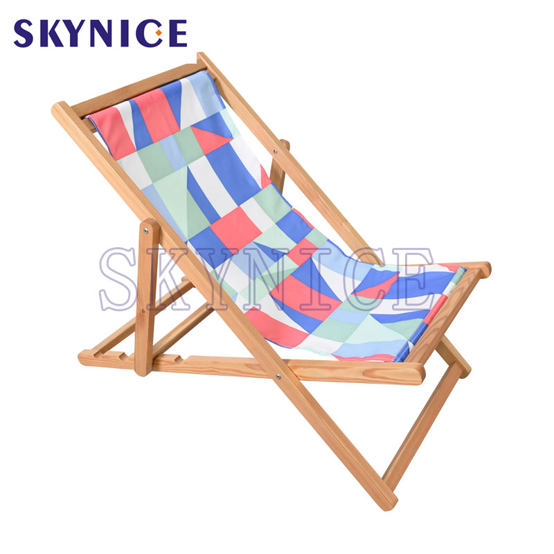 Belor Outdoor Foldozható Wooden Beach Longue Deck szék