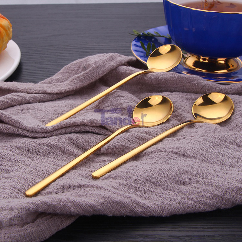 forró eladó rozsdamentes acél kis arany fagylalt kanál tea kávé kanál