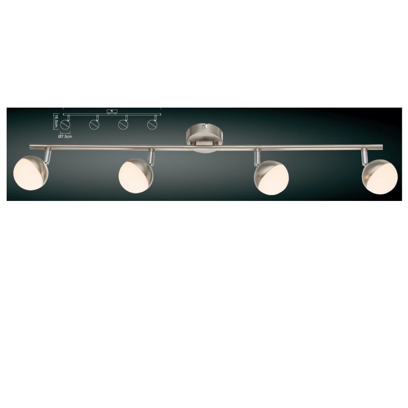 Nagyfeszültségű LED-es spotlámpa-4, félgömb műanyag árnyalattal