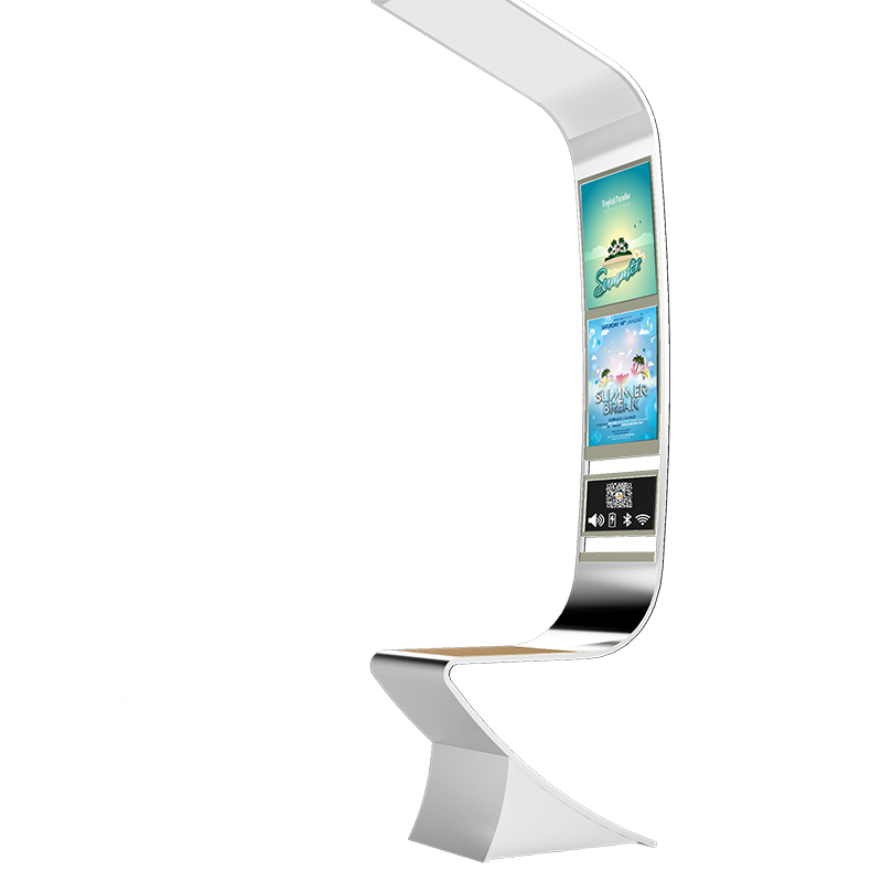 Nagy felbontású LED- kijelző Reklámnapenergia Bench a Pubic Busz Állomáshoz