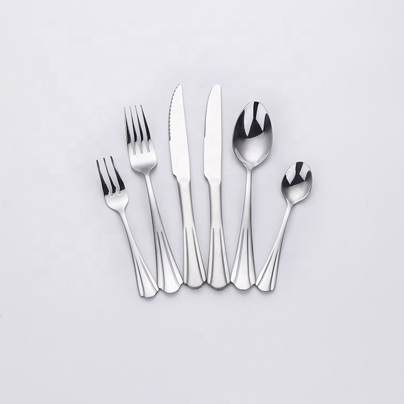 Chile 36pcs étkészlet 18/0 rozsdamentes acél ezüst étkészlet fából készült ajándékdobozzal