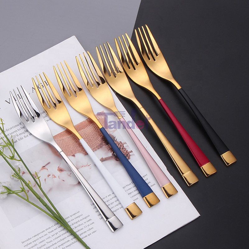 díszes, rozsdamentes acél ezüst és arany vd bevonatú evőeszközök éttermek/esküvők számára