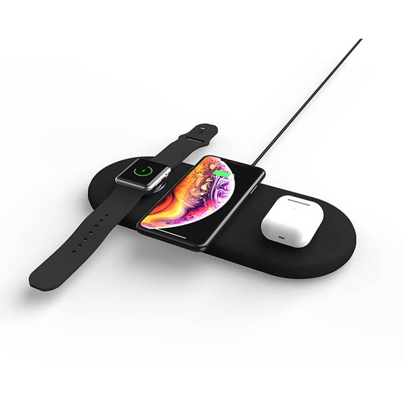 3 az 1-ben vezeték nélküli töltőállomás (iPhone, Airpod és Apple Watch készülékekhez)