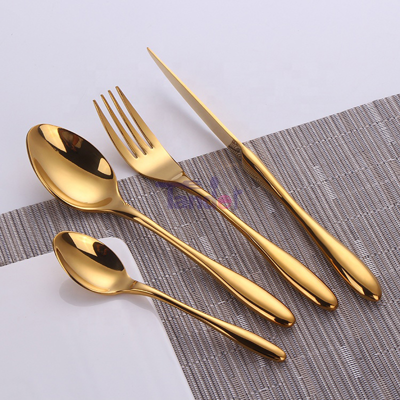 4pcs evőeszköz készlet 18/8 rozsdamentes acél vacsora kanál villával minőségi ajándék evőeszköz készlet