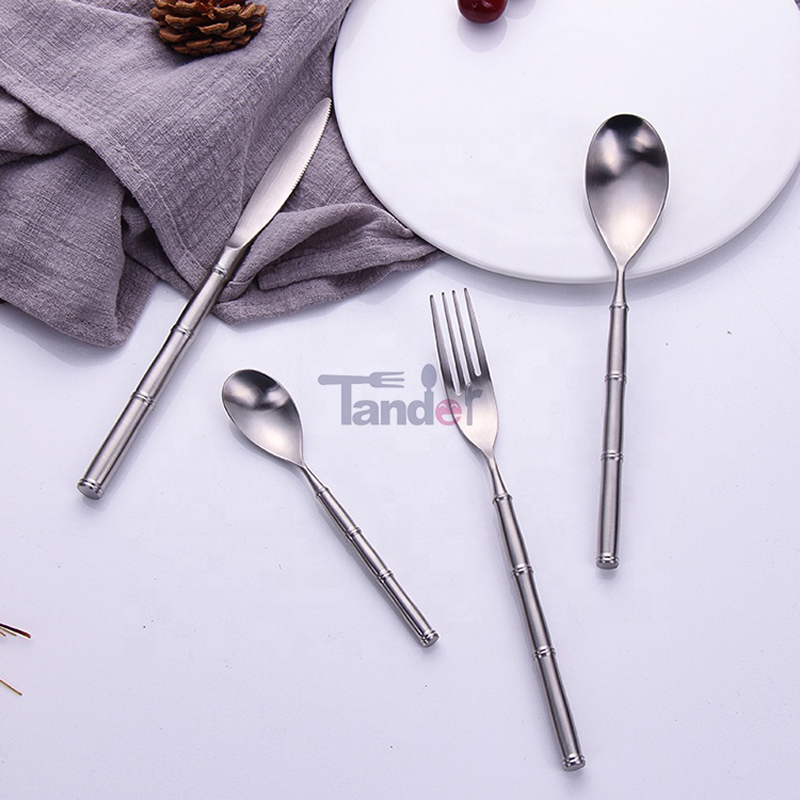 4pcs 18/10 elegáns evőeszköz készlet rozsdamentes acél