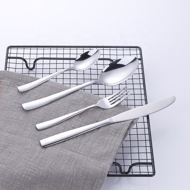 Morden 19PCS egyszerű \/ klasszikus kialakítású tükör lengyel fém étkészlet készlet