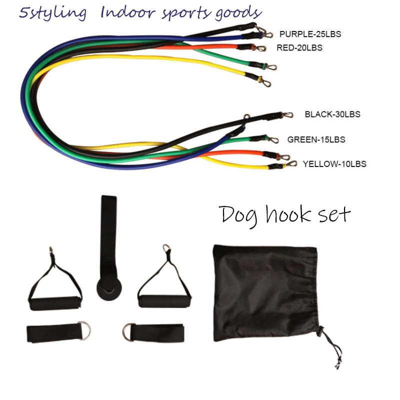 Húzza a kötelekkel felszerelt fitnesz jóga hevedereket 11 darabos ellenállású szalagkészlettel