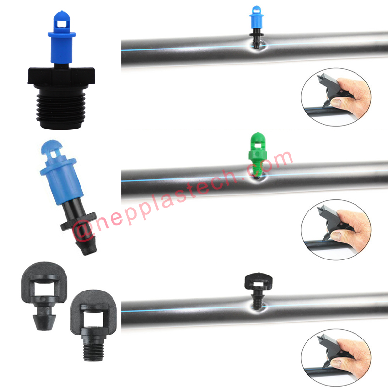 mini inline ködszórók gyümölcsös gyümölcsfa mikro-öntözőrendszer törésgátlóinak