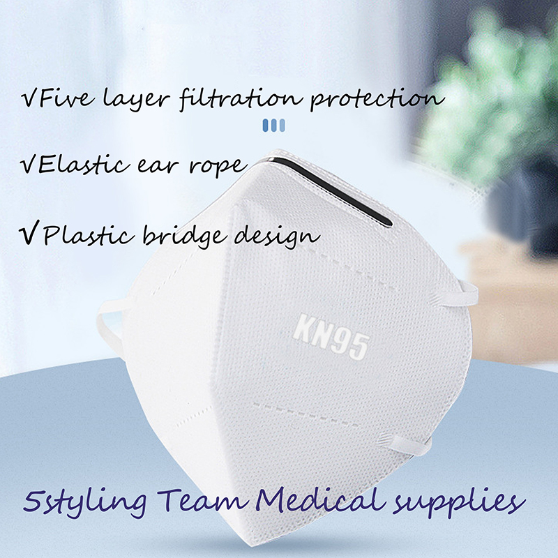Eldobható nem szőtt KN95 összecsukható félmaszk saját használatra