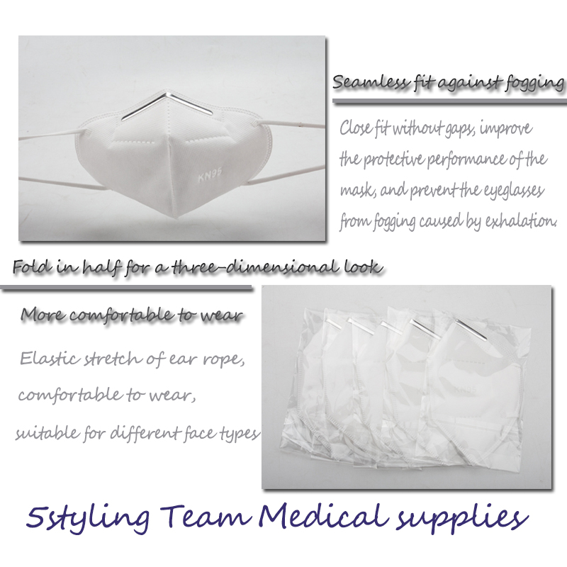 Eldobható nem szőtt KN95 összecsukható félmaszk saját használatra