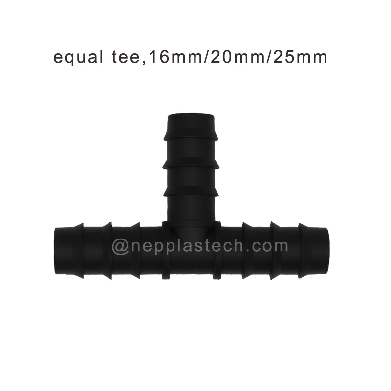 szoláris auto öntözőrendszer 25 mm PE cső szögesdrót, 20 mm PE cső könyökcsonk csatlakozók, 16 mm PE cső egyenes csatlakozók