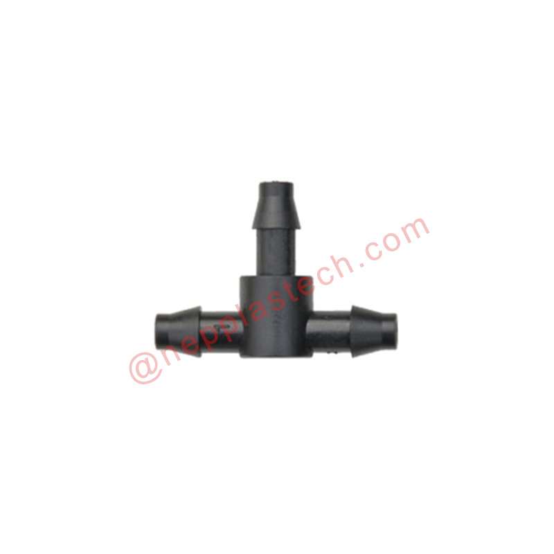 Kerti öntözőrendszer kétoldalas egyenes csatlakozók 4*7mm tömlő barb tee csatlakozók virágszóró csapágyakhoz